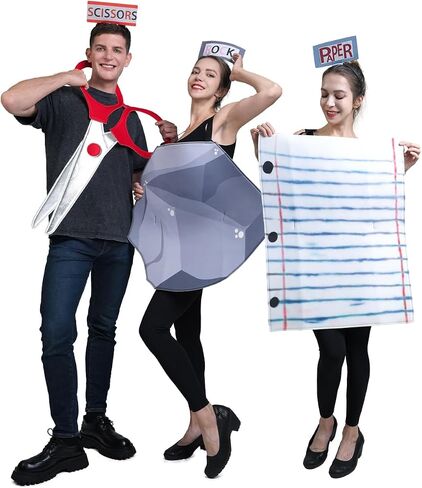 Adult Rock Paper Scissors Costumes Family Costume for 3-4 People in Saudi Arabia