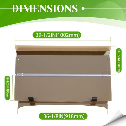 HECASA Tinted Folding Windscreen Compatible with 2017-UP Yamaha G29 DRIVE 2 Gas or Electric Models Polycarbonate Golf Cart Windshield in Saudi Arabia