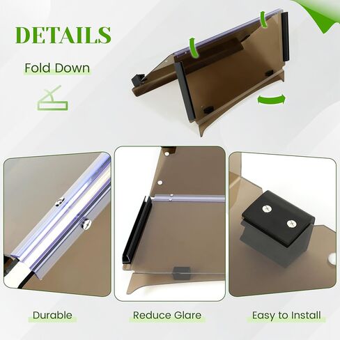 HECASA Tinted Folding Windscreen Compatible with 2017-UP Yamaha G29 DRIVE 2 Gas or Electric Models Polycarbonate Golf Cart Windshield in Saudi Arabia