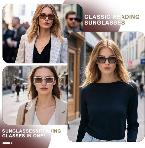Reading Sunglasses for Women Men, Classic Full Lens Sun Readers UV400 Outdoor Sunglasses in Saudi Arabia