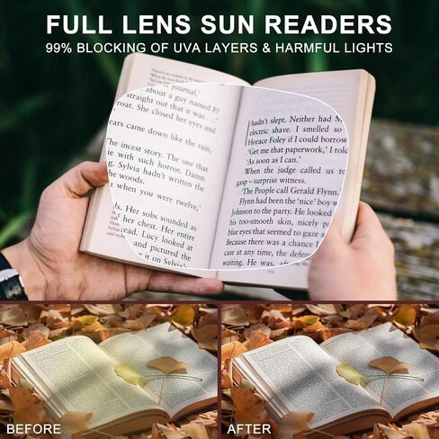 Reading Sunglasses for Women Men, Classic Full Lens Sun Readers UV400 Outdoor Sunglasses in Saudi Arabia