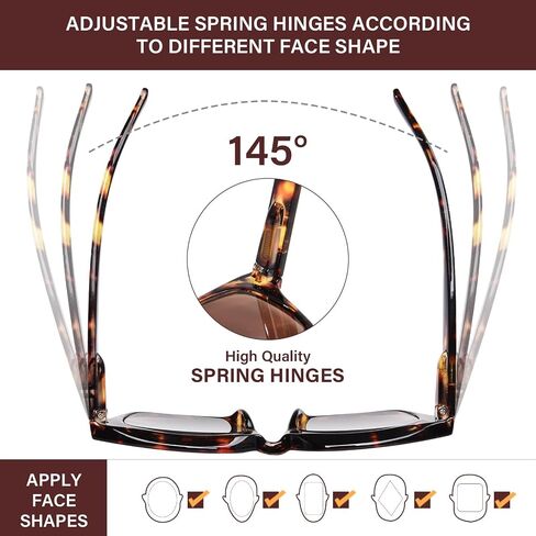 Reading Sunglasses for Women Men, Classic Full Lens Sun Readers UV400 Outdoor Sunglasses in Saudi Arabia