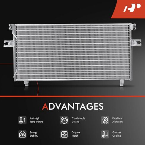A-Premium Air Conditioning A/C Condenser Compatible with Nissan Altima 1998-2001 L4 2.4L, Replace# 4894, 4979, 921109E000 in Saudi Arabia