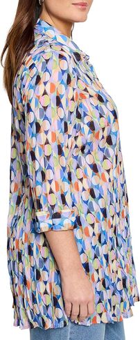 NIC+ZOE Women's Social Circles Long Crinkle Shirt in Saudi Arabia