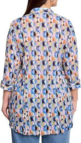 NIC+ZOE Women's Social Circles Long Crinkle Shirt in Saudi Arabia