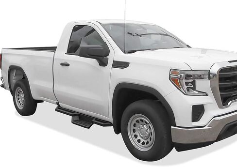 APS Stainless Steel 6.5in Side Bars Pocket Steps Square Tube Rocker Guards Compatible with Silverado Sierra Regular Cab 19-25 in Saudi Arabia