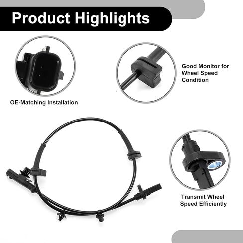 ABS Wheel Speed Sensor Front Left or Front Right ABS Sensor Anti-Lock Braking System Sensor No.8V512C204AF for Ford Fiesta Mk7 2008-2017 in Saudi Arabia