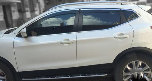 Window Visor Rain Guard Deflector with Chrome Trim Compatible with 2017-2022 Nissan Rogue Sport in Saudi Arabia