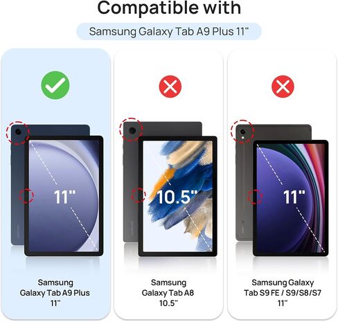 Gerutek [2-Pack Screen Protector for Samsung Galaxy tab A9 8.7" 2023, [Ultra Clear] [Anti Scratch] [9H Hardness] [Bubble-Free] Tempered Glass Film for Samsung tab A9 8.7 inch in Kuwait