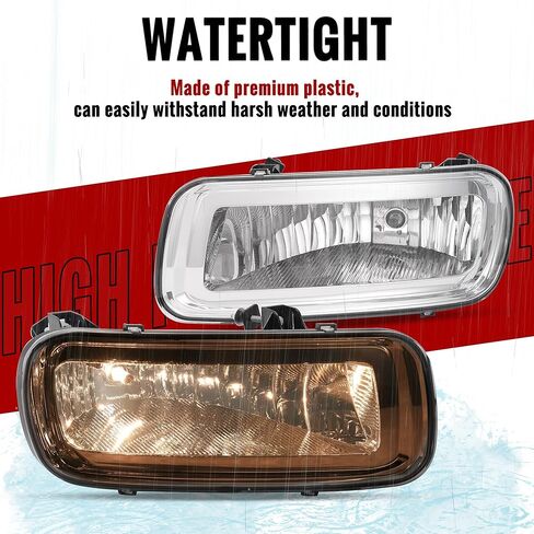 HECASA Fog Lights Compatible with 2004-2006 Ford F-150 F150 Replacement for 5L3Z15200A 5L3Z15201A FO2593209 FO2592209 Fog Lamp Clear Lens Driver & Passenger Side in Kuwait