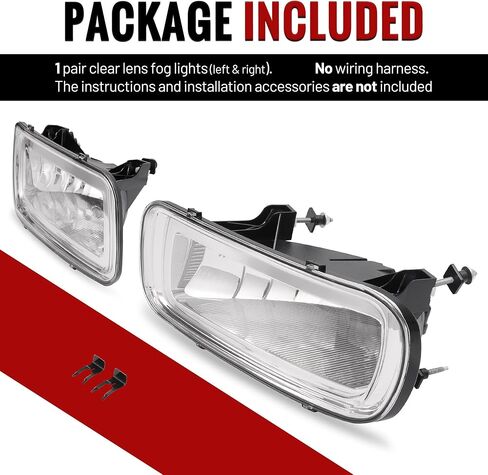 HECASA Fog Lights Compatible with 2004-2006 Ford F-150 F150 Replacement for 5L3Z15200A 5L3Z15201A FO2593209 FO2592209 Fog Lamp Clear Lens Driver & Passenger Side in Kuwait