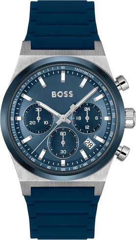 BOSS Candor Men's Chronograph Watch, Quartz Movement, Stopwatch Function, Water Resistant up to 50 Meters 5ATM, Gift for Him in Saudi Arabia