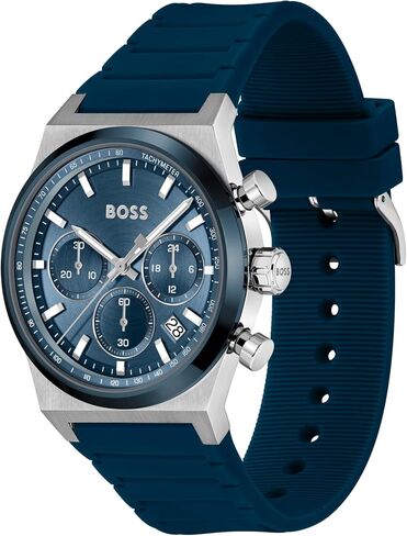 BOSS Candor Men's Chronograph Watch, Quartz Movement, Stopwatch Function, Water Resistant up to 50 Meters 5ATM, Gift for Him in Saudi Arabia