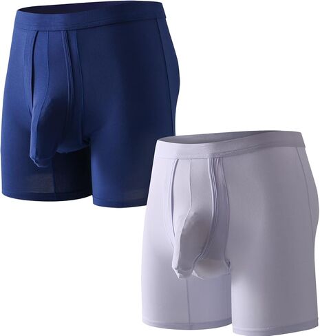 Separate Pouch Men's Underwear Boxer Briefs Anti-Chafing Long Leg Mens Tagless bulge sexy for man elephant Nose trunks 2 pack in Kuwait