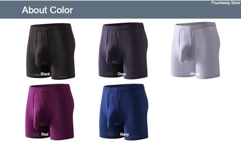 Separate Pouch Men's Underwear Boxer Briefs Anti-Chafing Long Leg Mens Tagless bulge sexy for man elephant Nose trunks 2 pack in Kuwait