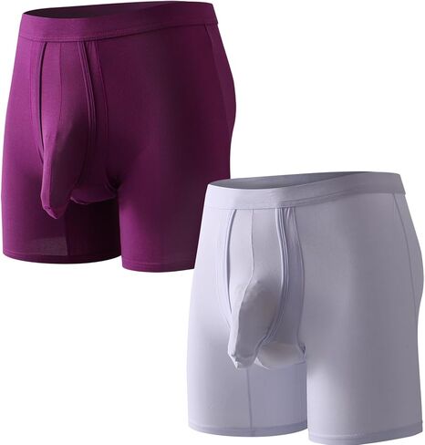 Separate Pouch Men's Underwear Boxer Briefs Anti-Chafing Long Leg Mens Tagless bulge sexy for man elephant Nose trunks 2 pack in Kuwait