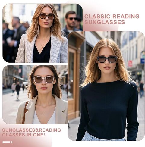 Reading Sunglasses for Women Men, Classic Full Lens Sun Readers UV400 Outdoor Sunglasses in Saudi Arabia