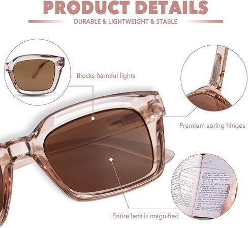 Reading Sunglasses for Women Men, Classic Full Lens Sun Readers UV400 Outdoor Sunglasses in Saudi Arabia