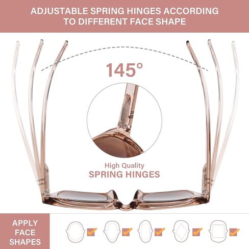 Reading Sunglasses for Women Men, Classic Full Lens Sun Readers UV400 Outdoor Sunglasses in Saudi Arabia