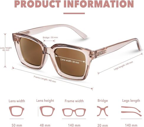 Reading Sunglasses for Women Men, Classic Full Lens Sun Readers UV400 Outdoor Sunglasses in Saudi Arabia