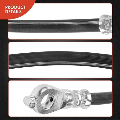 A-Premium Rear Passenger Brake Hydraulic Hose Compatible with Select Toyota and Lexus Models - Highlander 2004-2007, RX330 2004-2006, RX400h 2006-2007, FWD Only - Replace# 9094702C61 in Saudi Arabia
