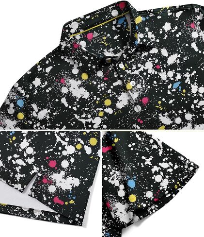 Zity Mens Golf Tirts Short Sleeve Print Patterns Performance Moisture Wicking Polo Shirt in Saudi Arabia