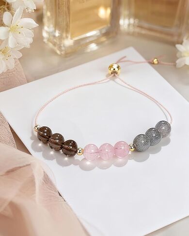 Triple Threat Protection Bracelet Easter Gifts for Boys/Men-Love/Strength-Natural Women wife Gemstone Bracelet for Son Grandson Dad Boyfriend Husband Brother Nephew Uncle in Kuwait