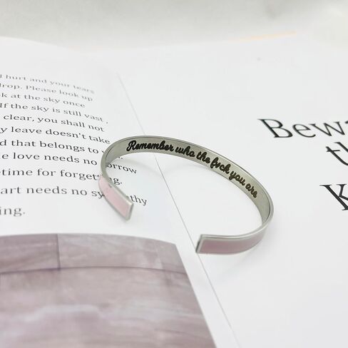 Dont Let The Hard Days Win Cuff Bangle Bracelets for Women Men, Trendy Inspirational Motivational Color Stainless Steel Open Bracelets Jewelry Gift in Saudi Arabia