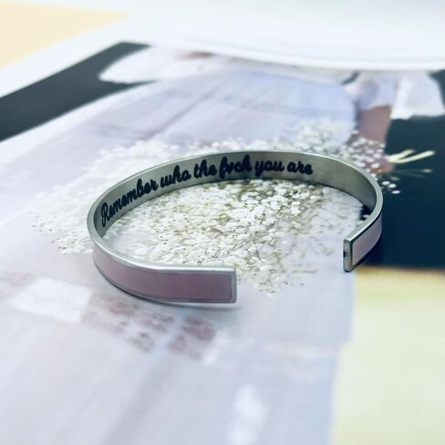 Dont Let The Hard Days Win Cuff Bangle Bracelets for Women Men, Trendy Inspirational Motivational Color Stainless Steel Open Bracelets Jewelry Gift in Saudi Arabia