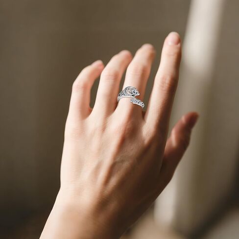 MONGAS Turquoise Rings Sterling Silver Turquoise Spoon Ring Turquoise Jewelry for women in Kuwait