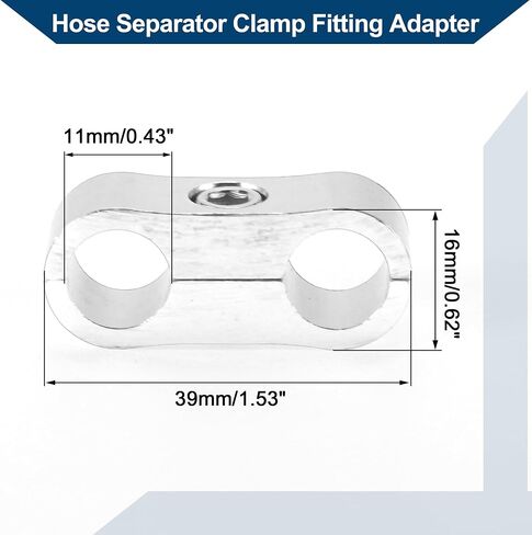 Hose Separator Clamp Fitting Adapter/Pipe Tube Line Separator Clamp Tooling AN4 11mm 4pcs Gold Tone in Saudi Arabia