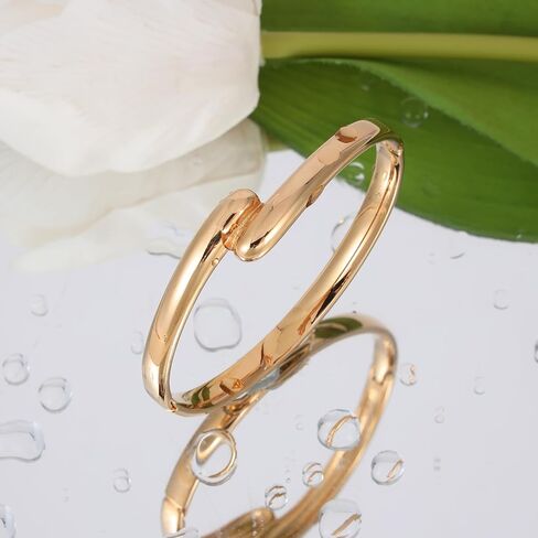 MILAKOO Heart Teardrop Stainless Steel Bangle Bracelet for Women Twist Eternity Love Chunky Cuff Valentine's Gifts in Saudi Arabia