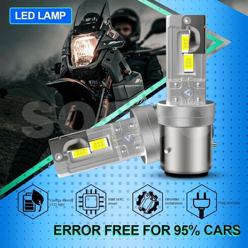SOFOC-HS5X LED لمبات للدراجات النارية/السيارة الضباب ضوء لمبة DC 12V-18V 60W 4000Lm السوبر مشرق 3570 4SMD أبيض + أصفر كومبو (للتحويل) 1 قطعة in Saudi Arabia