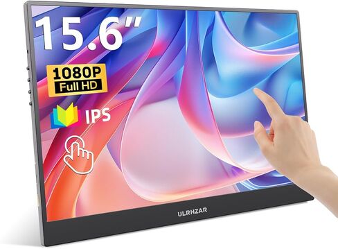 Touchscreen Monitor 14 Inch, Portable Monitor 1920x1200 60Hz IPS Panel with USB C HDMI Input for PC/Phone/Xbox/Switch/PS4/Raspberry pi, Laptop Monitor Built in Dual Speakers for Travel, Vesa, Tiltable in Saudi Arabia