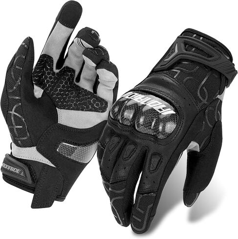 Motorcycle Gloves for Men,Lightweight Breathable Mesh,Shockproof Drop-Resistant with Carbon Fiber Shell,Anti-Slip Dual Touchscreen,for Outdoor Cycling&Motocross in Saudi Arabia