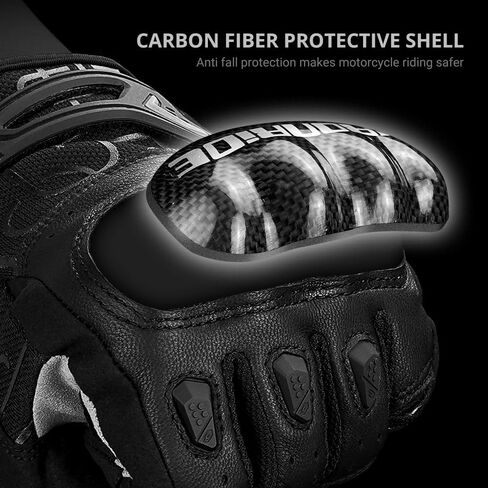 Motorcycle Gloves for Men,Lightweight Breathable Mesh,Shockproof Drop-Resistant with Carbon Fiber Shell,Anti-Slip Dual Touchscreen,for Outdoor Cycling&Motocross in Saudi Arabia