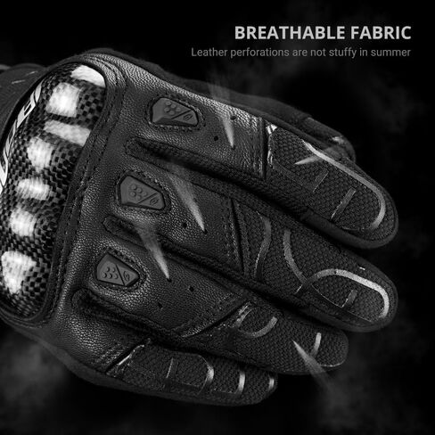 Motorcycle Gloves for Men,Lightweight Breathable Mesh,Shockproof Drop-Resistant with Carbon Fiber Shell,Anti-Slip Dual Touchscreen,for Outdoor Cycling&Motocross in Saudi Arabia