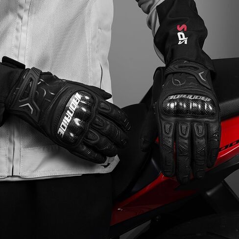 Motorcycle Gloves for Men,Lightweight Breathable Mesh,Shockproof Drop-Resistant with Carbon Fiber Shell,Anti-Slip Dual Touchscreen,for Outdoor Cycling&Motocross in Saudi Arabia