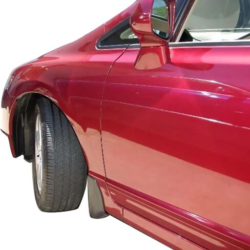 FREEMOTOR802 Compatible with 2006-2011 Honda Civic 4DR Mud Flaps, OEM Style Black PU Wheel Tire Splash Guards Front Rear 4-PC Set in Saudi Arabia