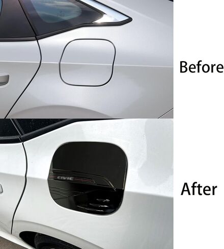 for 11th Gen Civic ABS Carbon Fiber Style Car Decoration Accessories Fuel Tank Cap Cover Trim for Honda Civic Sedan 2022 2023 2024 2025 in Saudi Arabia
