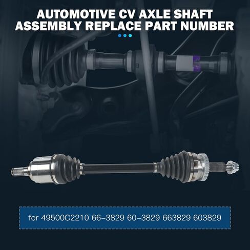Front Left CV Axle Shaft Assembly - Axle Shaft Assembly Compatible With 2015-2019 for Hyundai Sonata 2.4L GAS 2016-2020 for Kia Optima 2.4L GAS CV AXLE OE 49500C2210 66-3829 60-3829 663829 603829 in Saudi Arabia