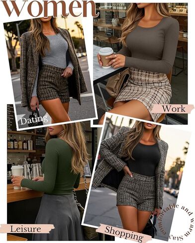 4 قطع من القمصان الحرارية النسائية مبطنة بالصوف وأكمام طويلة وياقة واسعة وقميص داخلي مناسب للشتاء بطبقة أساسية in Kuwait