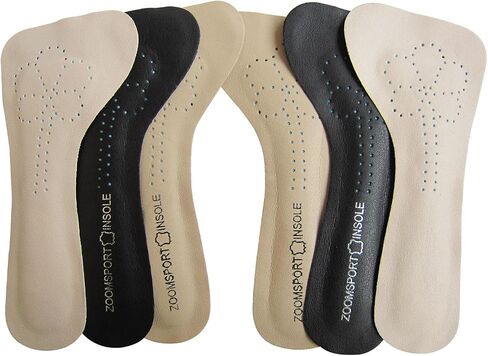 3 Pairs Self-Adhesive Lambskin Leather Shoe Insoles for Women Sandals and High Heels 3/4 Length Ultra-Thin Genuine Leather Inserts for Pointed Toes and Peep Toes in Kuwait