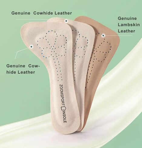 3 Pairs Self-Adhesive Lambskin Leather Shoe Insoles for Women Sandals and High Heels 3/4 Length Ultra-Thin Genuine Leather Inserts for Pointed Toes and Peep Toes in Kuwait