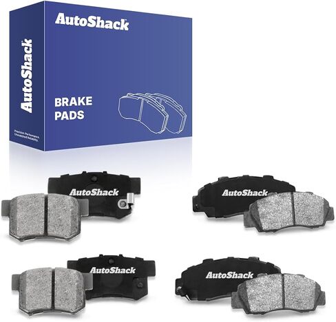 AutoShack Front & Rear Ceramic Brake Pad Set | Replacement for 1992-2002 Honda Accord 1993-2001 Honda Prelude | 8-PC in Saudi Arabia