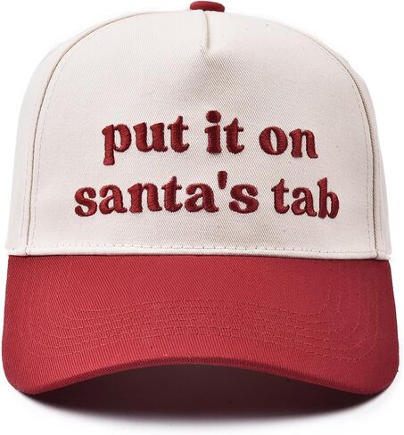 Christmas Trucker Hat for Women Men Two Tone Vintage Embroidered Baseball Cap Funny Gift in Kuwait