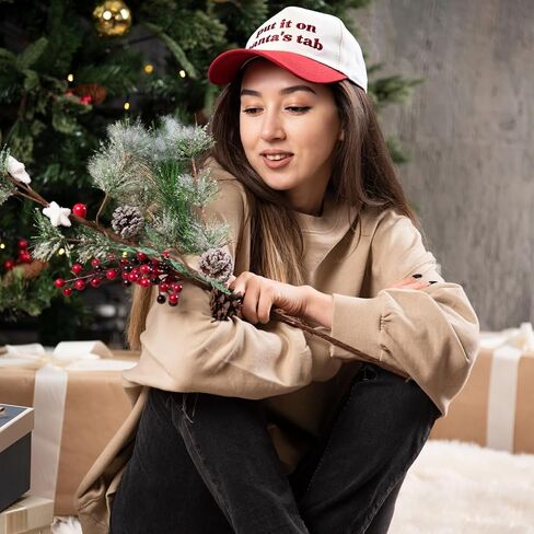 Christmas Trucker Hat for Women Men Two Tone Vintage Embroidered Baseball Cap Funny Gift in Kuwait