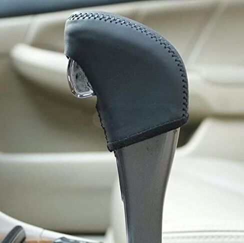 Compatible with Honda Accord 7 Automatic 2005 2006 2007 Hand Sewing Black Leather Cover for Gear Shift Knob in Saudi Arabia