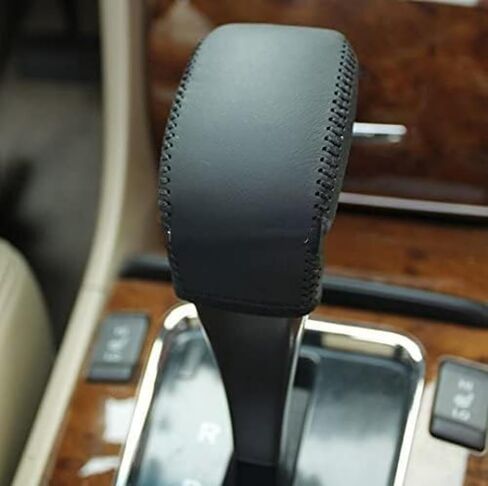 Compatible with Honda Accord 7 Automatic 2005 2006 2007 Hand Sewing Black Leather Cover for Gear Shift Knob in Saudi Arabia