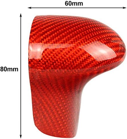 GZYF Car Auto Real Carbon Fiber Gear Shift Knob Cover Trim Compatible with for Audi A4 2013-2016, A5 2012-2016, A6 2012-2015, A7 2009-2014, Q5 2013-2018, Q7 2013-2015, S6 S7 2013, Red in Saudi Arabia